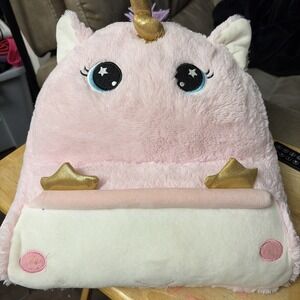 Unicorn Tablet Stand Book Holder Read in Bed Travel Pillow w Pockets